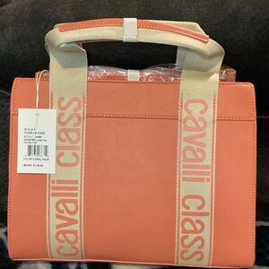 Cavalli Class Coral and Cream Tote